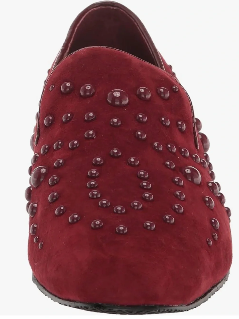 Donald J Pliner Rehbel Woman’s Burgundy Studded Suede Loafer Sz 8